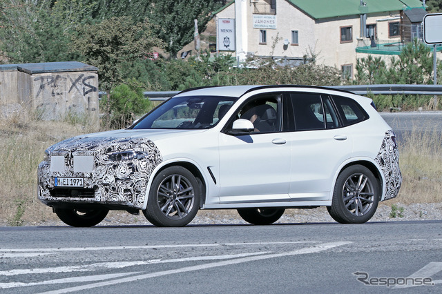 BMW X3 改良新型プロトタイプ(スクープ写真)