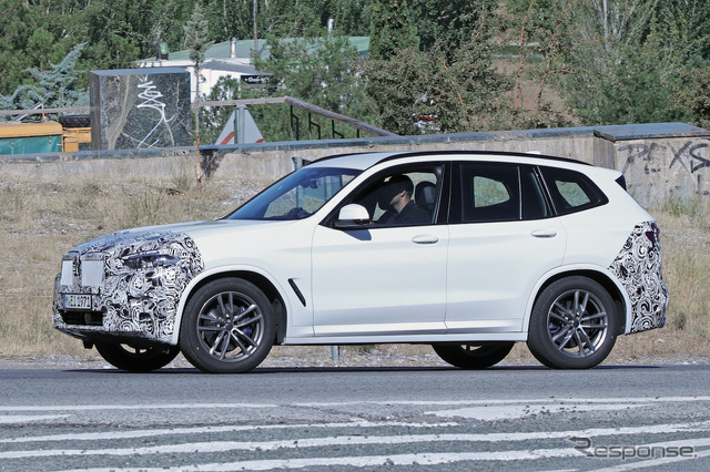 BMW X3 改良新型プロトタイプ(スクープ写真)