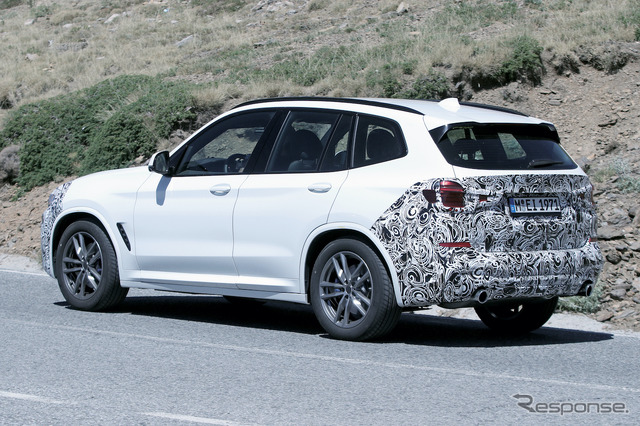 BMW X3 改良新型プロトタイプ(スクープ写真)