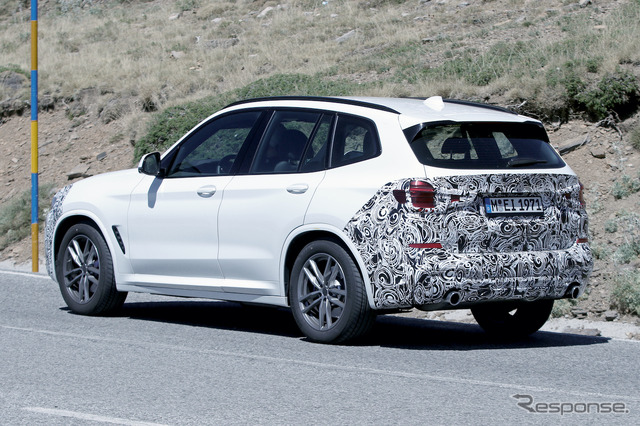 BMW X3 改良新型プロトタイプ(スクープ写真)
