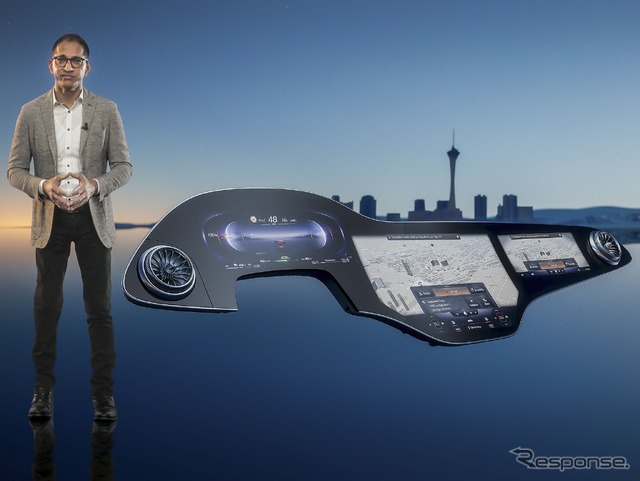 メルセデスベンツの「MBUXハイパースクリーン」(CES 2021)