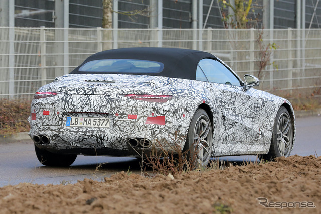 メルセデスAMG SL 次期型プロトタイプ(スクープ写真)