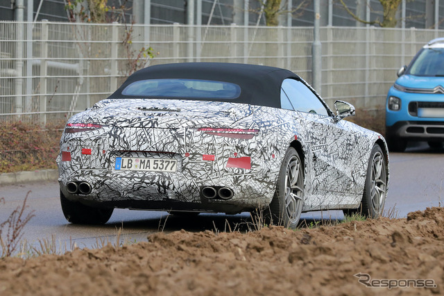 メルセデスAMG SL 次期型プロトタイプ(スクープ写真)
