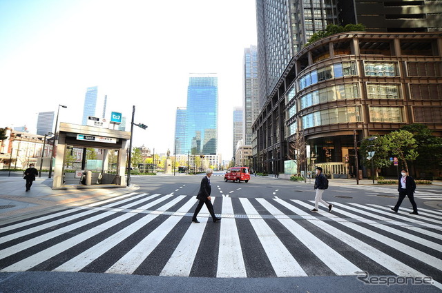 東京駅前（4月10日）