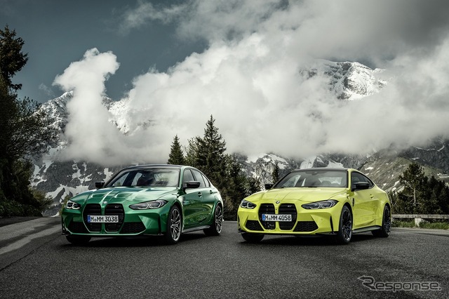 BMW M3コンペティション(左)とM4コンペティション(左)