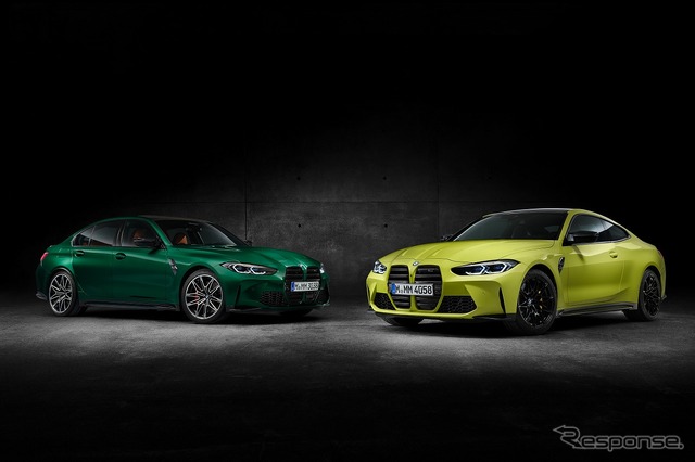 BMW M3コンペティション(左)とM4コンペティション(左)