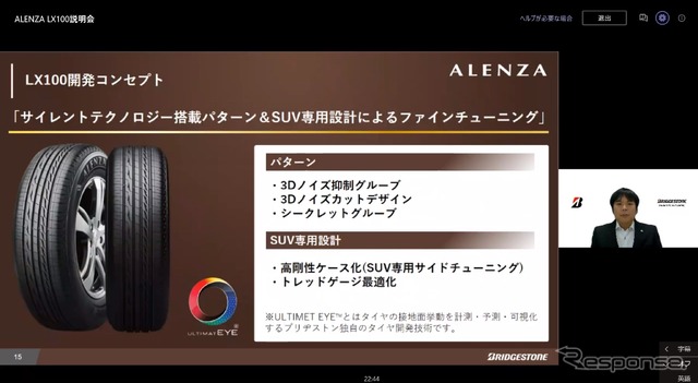 ブリヂストンが『ALENZA LX100』説明会