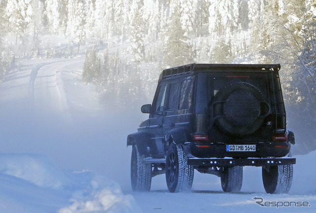 メルセデスベンツ Gクラス 4×4スクエアード 次期型プロトタイプ(スクープ写真)