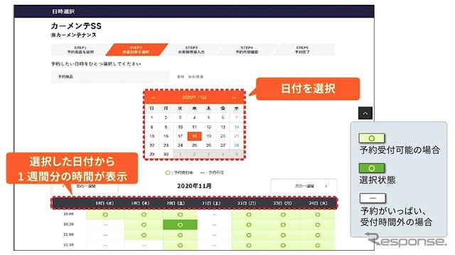 ウェブサイト（受付画面）イメージ