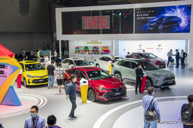 広州モーターショー2020でのトヨタ自動車