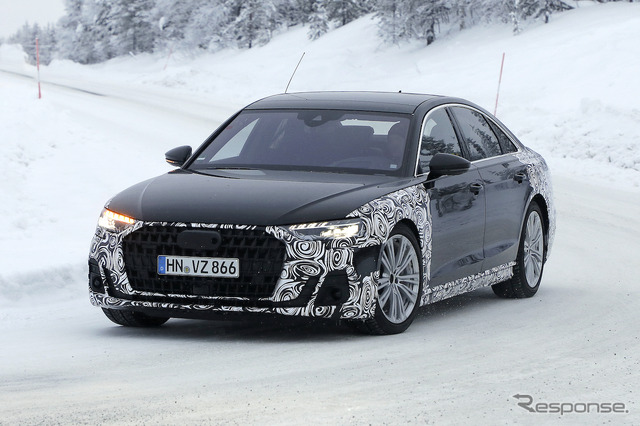 アウディ A8 改良新型プロトタイプ(スクープ写真)