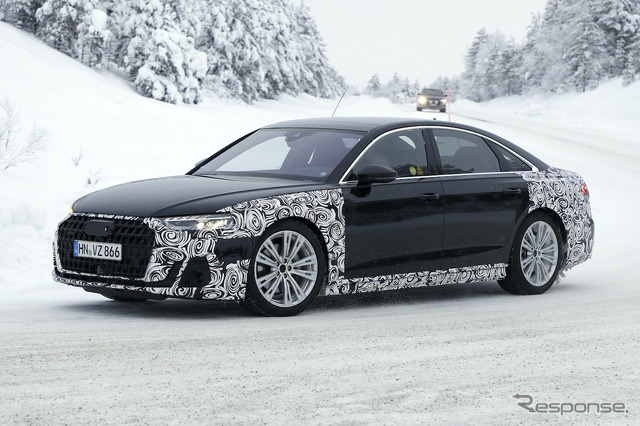 アウディ A8 改良新型プロトタイプ(スクープ写真)