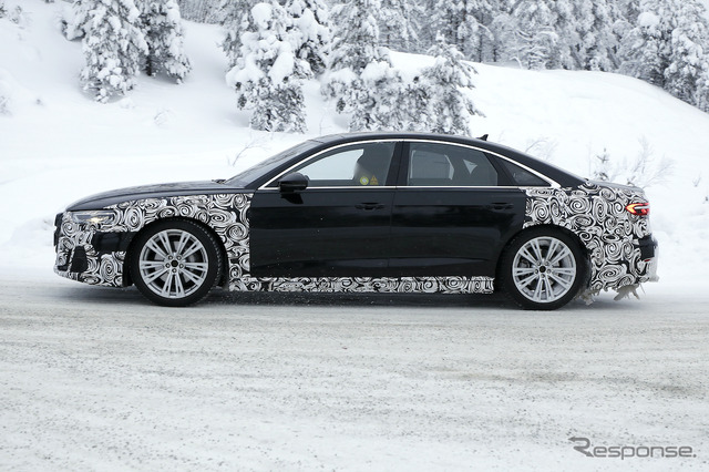 アウディ A8 改良新型プロトタイプ(スクープ写真)