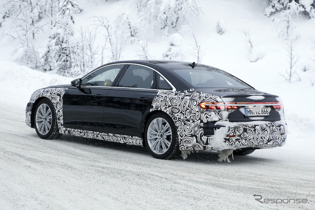 アウディ A8 改良新型プロトタイプ(スクープ写真)