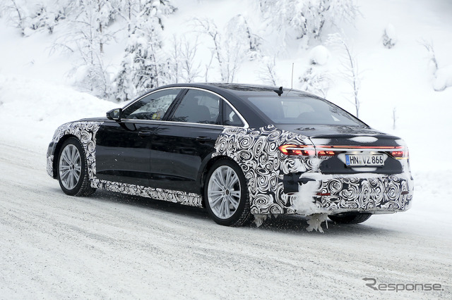 アウディ A8 改良新型プロトタイプ(スクープ写真)