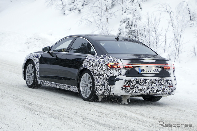 アウディ A8 改良新型プロトタイプ(スクープ写真)