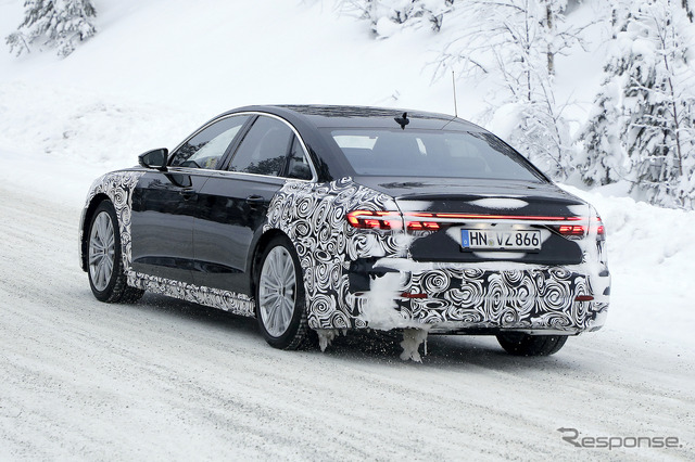 アウディ A8 改良新型プロトタイプ(スクープ写真)