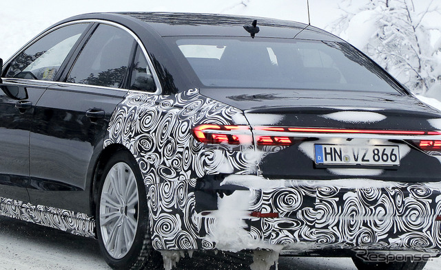 アウディ A8 改良新型プロトタイプ(スクープ写真)