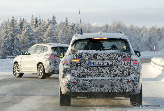 BMW iX3 改良新型プロトタイプ(スクープ写真)