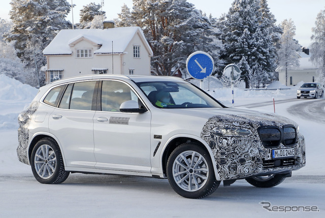 BMW iX3 改良新型プロトタイプ(スクープ写真)