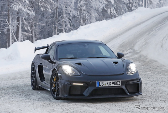 ポルシェ 718ケイマン GT4 RS 市販型プロトタイプ(スクープ写真)