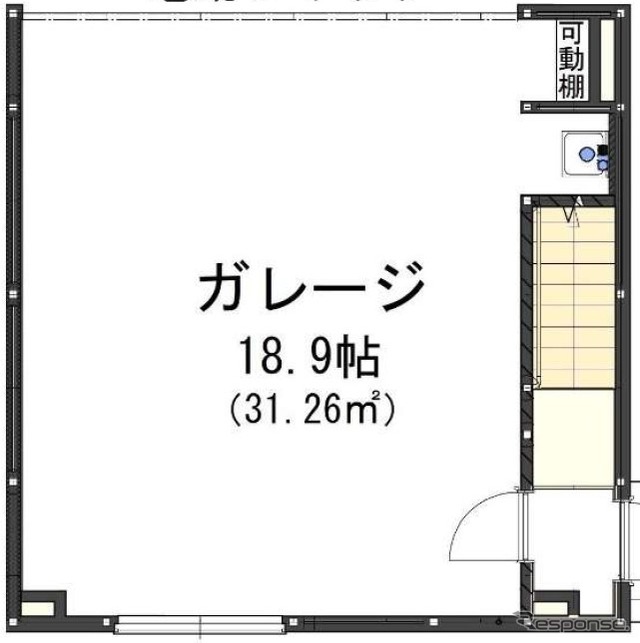 間取りイメージ(1階2台止めタイプ)1階