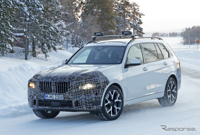 BMW X7 改良新型プロトタイプ（スクープ写真）