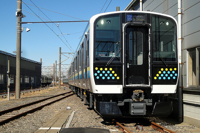 JR東日本 E131系 房総・鹿島むけ新型車両 ワンマン対応車(幕張車両センター 2021年2月18日撮影)