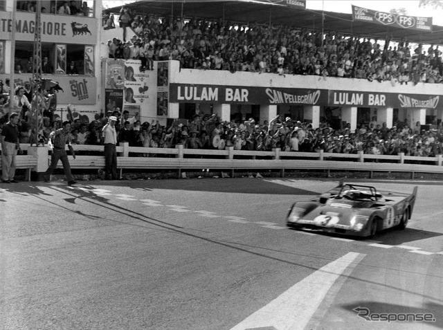 1972年に開催された「タルガ・フローリオ」の模様(フェラーリのライブラリー写真)。