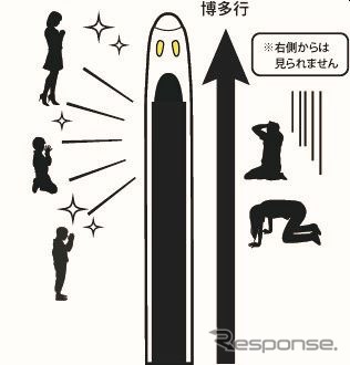 「流れ星新幹線」は上りのみの運行で、光る様子は進行方向の左側でしか見ることができない。照明がある明るい駅や防音壁が高い箇所でも見ることはできないので要注意。