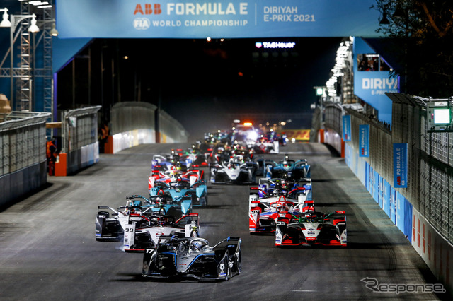 フォーミュラEの新シーズンがサウジ連戦で開幕(写真は第1戦)。
