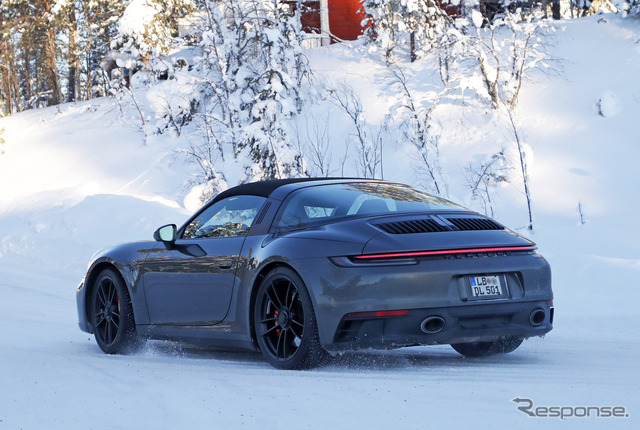 ポルシェ 911 タルガ GTS 市販型プロトタイプ(スクープ写真)