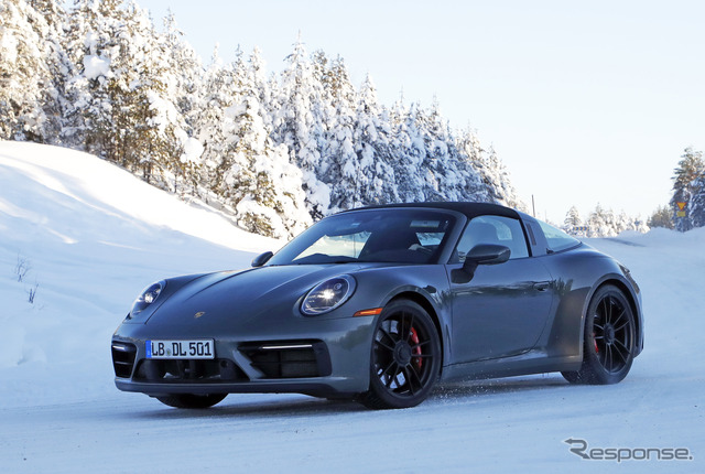 ポルシェ 911 タルガ GTS 市販型プロトタイプ(スクープ写真)