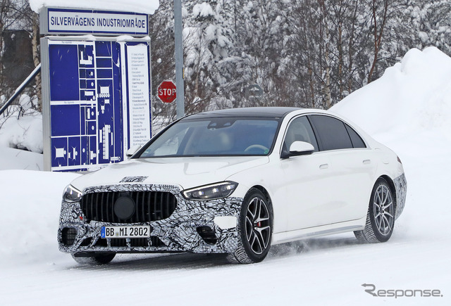 メルセデス AMG S63e プロトタイプ（スクープ写真）