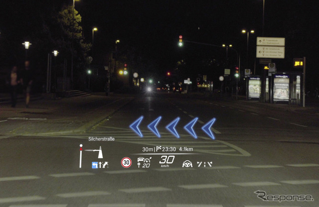 メルセデスベンツSクラスのHUD(日本精機、2020年)