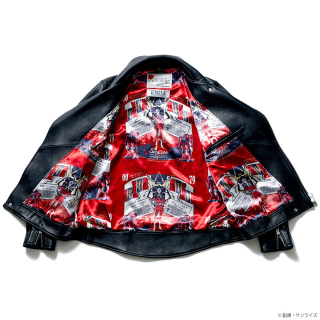 「STRICT-G SEVESKIG 『機動戦士ガンダム』ダブルライダースジャケット シャアモデル」162,800円(税込/送料・手数料別途)(C)創通・サンライズ