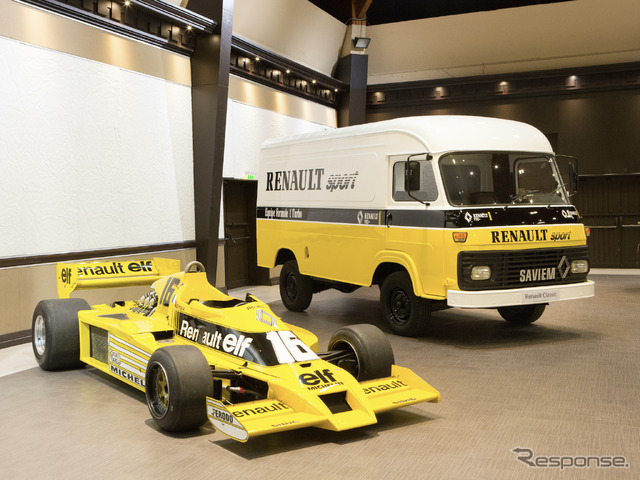 ルノーのタイプフェイス、1978年~。F1マシンは更新前。