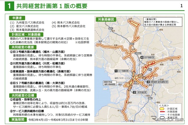 熊本の路線バス事業者5社が共同運行---独禁法の適用を除外　初の認可