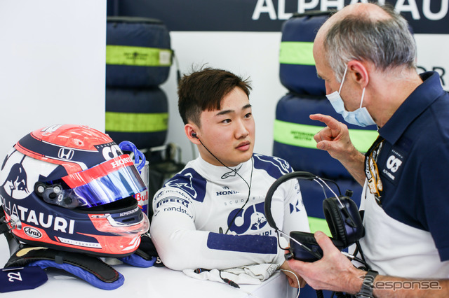 F1、角田選手(アルファタウリ)