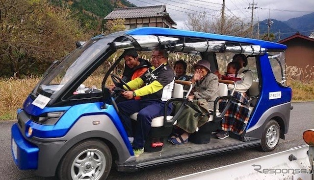 奥永源寺渓流の里での自動運転上小阿仁村での自動運転（2019年）