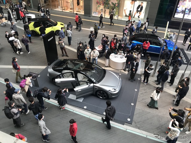 ソニーのEV、VISION-S(3月28日、東京。二子玉川)