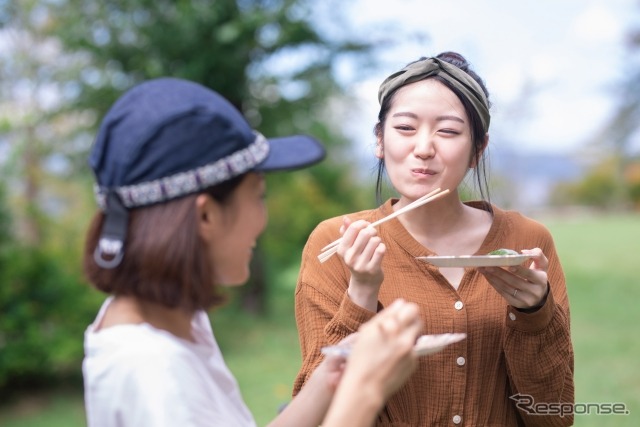 キャンプでバーベキュー(イメージ)