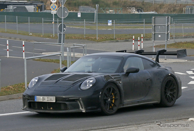 ポルシェ 911 GT3 RS 新型プロトタイプ(スクープ写真)