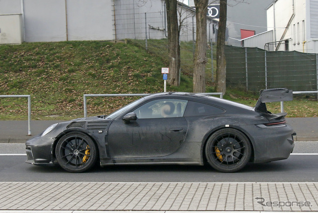 ポルシェ 911 GT3 RS 新型プロトタイプ(スクープ写真)