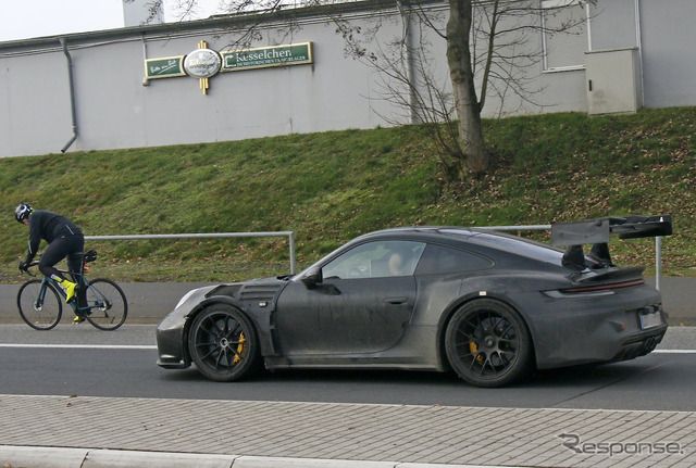 ポルシェ 911 GT3 RS 新型プロトタイプ(スクープ写真)