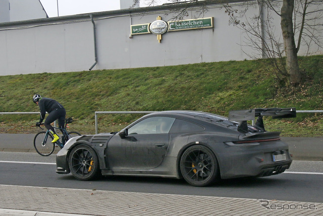 ポルシェ 911 GT3 RS 新型プロトタイプ(スクープ写真)