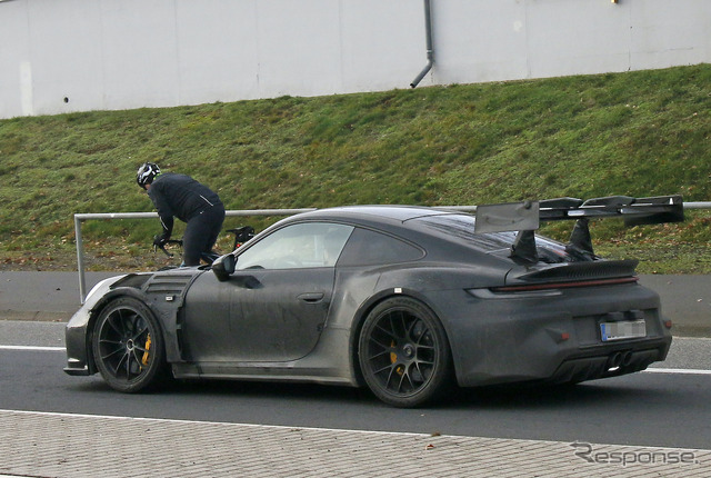 ポルシェ 911 GT3 RS 新型プロトタイプ(スクープ写真)