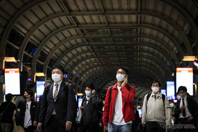 コロナ下の東京（4月1日、品川駅）