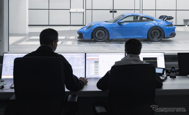 ポルシェ 911 GT3 新型の空力テスト