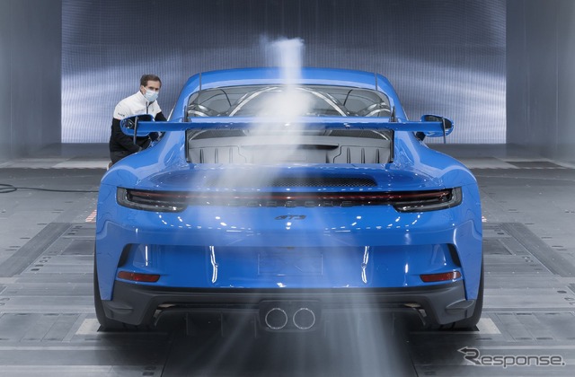 ポルシェ 911 GT3 新型の空力テスト